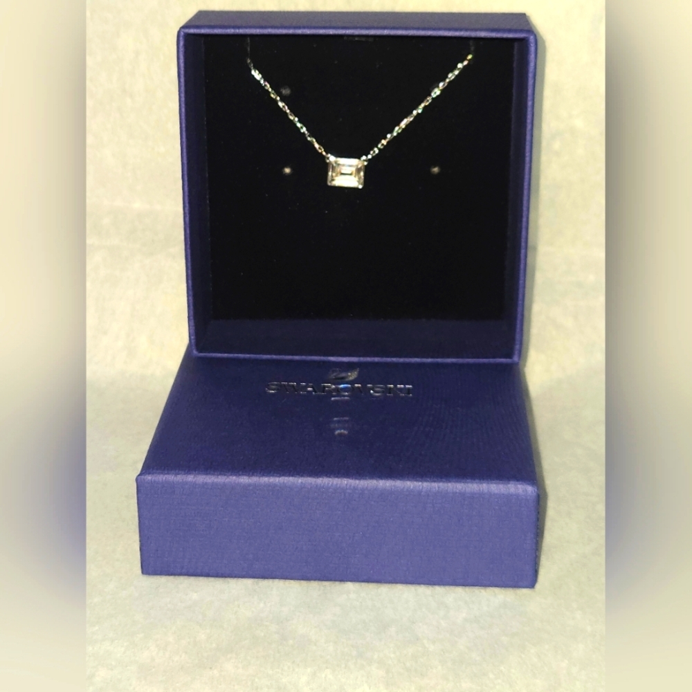 Swarovski Rhodium-Plated Crystal Pendant Necklace - Silver Tone